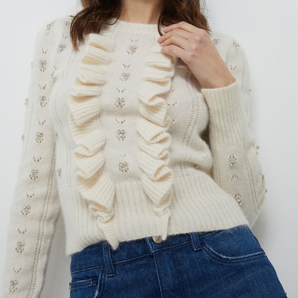 INDUSTRY off white wool blend sweater/size Medium/NWT